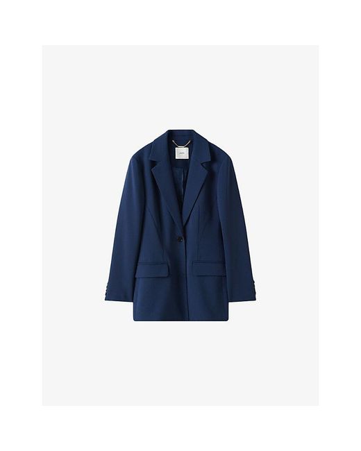 Joseph Blue Fallon Comfort Cady Stretch-Woven Jacket