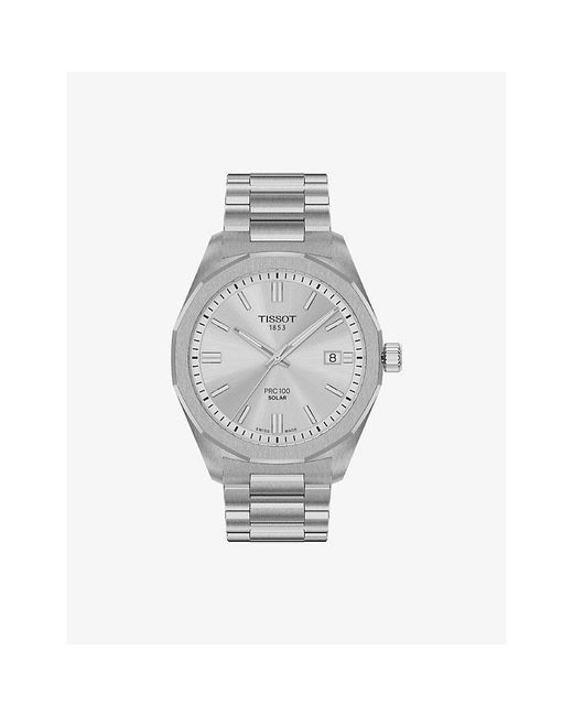 Tissot Gray T151.422.11.031.00 Prc 100 Solar Quartz 39Mm Stainless Steel Watch