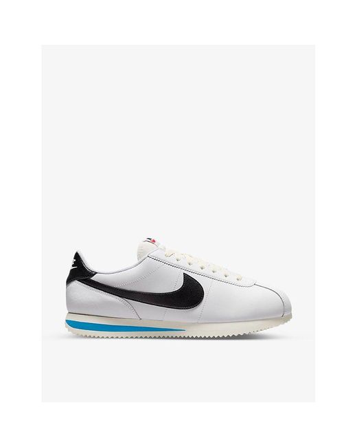 Nike Cortez Low-top Leather Trainers in White for Men | Lyst