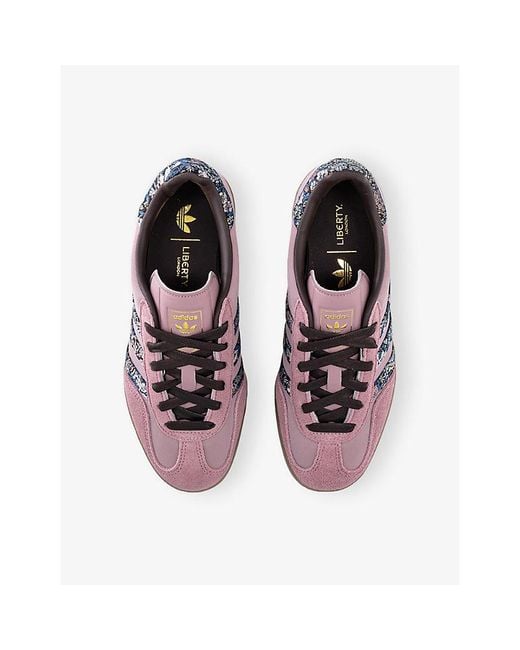 Adidas Purple Gazelle Indoor X Liberty London Leather Trainers