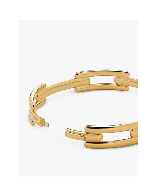 Monica Vinader Metallic Signature 18Ct-Plated Vermeil Sterling- Link Bangle