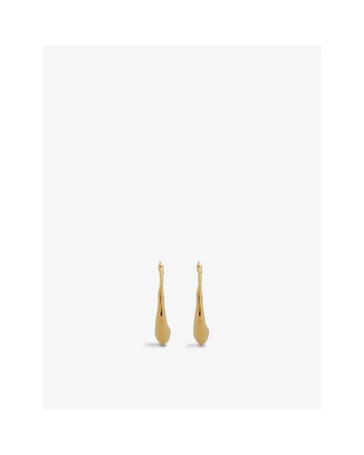 Monica Vinader Metallic Deia 18Ct-Plated Vermeil Hoop Earrings