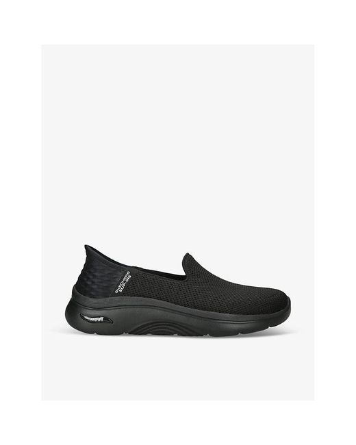 Skechers Black Go Walk Arch Fit 2-0 Delara Knitted Low-top Trainers
