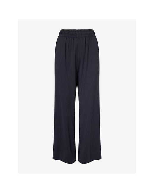 Kayanee Blue Flow High-Rise Stretch-Jersey Jogging Bottoms
