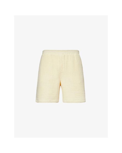 Daily Paper Natural Enzi Seersucker-texture Cotton Shorts X for men