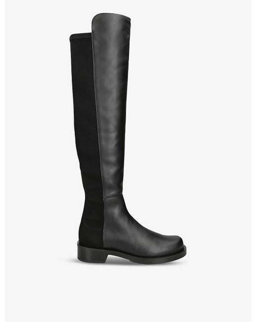 Stuart Weitzman 5050 Bold Over the knee Leather Boots in Black