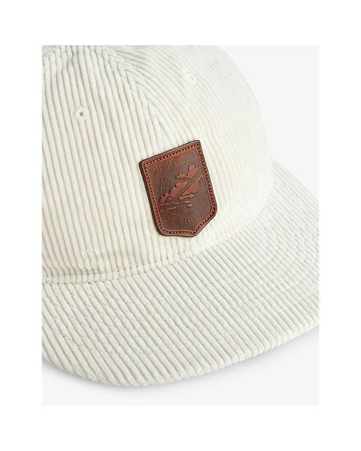 Polo Ralph Lauren White Logo-patch Cotton-corduroy Cap for men