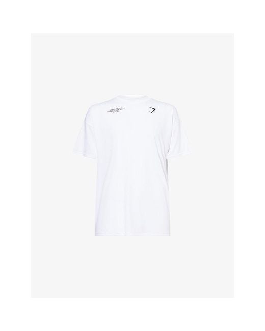 GYMSHARK White Conditioning Club Oversized Jersey T-Shirt for men