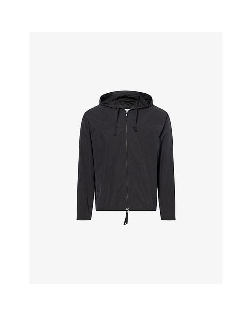 The Row Black Orsin Technical Hooded Woven Jacket for men