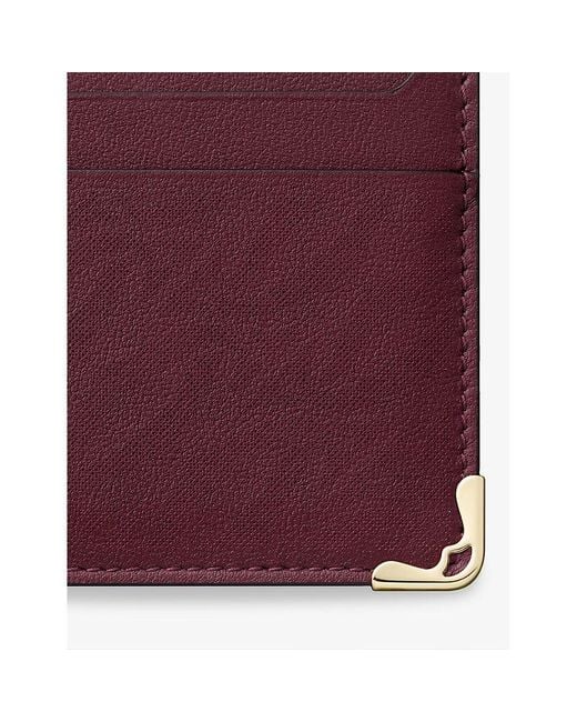 Cartier Purple Must De Double Leather Card Holder for men
