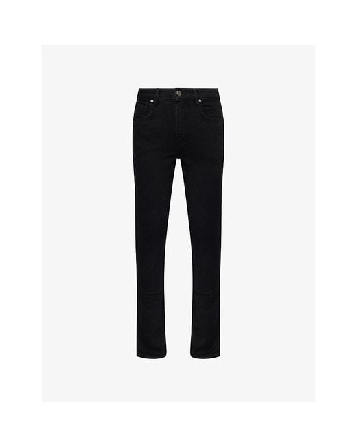 Vingt Quatre Black Taylor Slim-Fit Denim Jeans for men