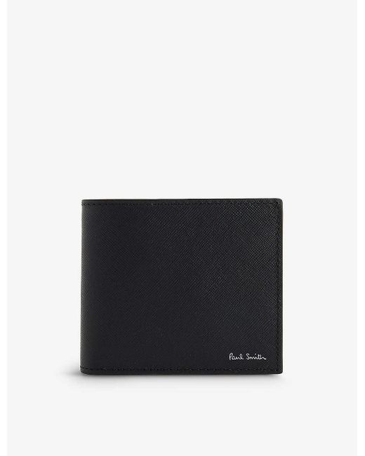 Paul Smith Black Graphic-pattern Leather Wallet for men