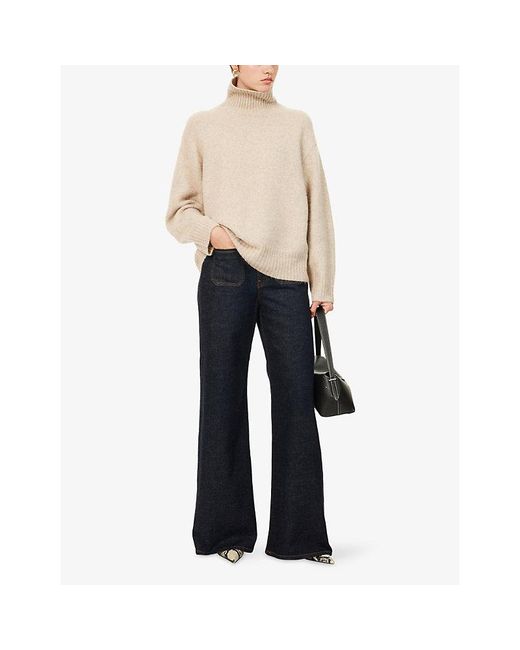 Camilla & Marc Natural Leonie Turtleneck Wool-Blend Jumper