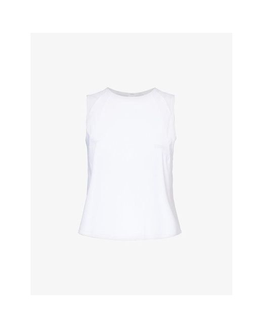 lululemon athletica White Sculpt Cropped Stretch-woven Top
