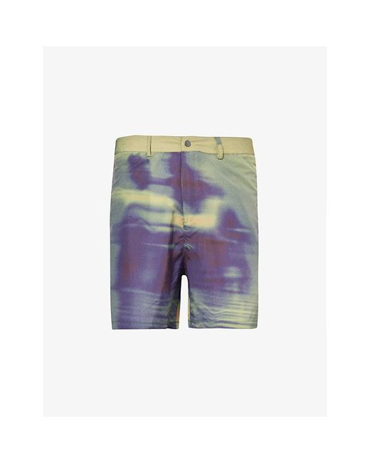 Daily Paper Blue Yaro All-over-print Woven Shorts for men