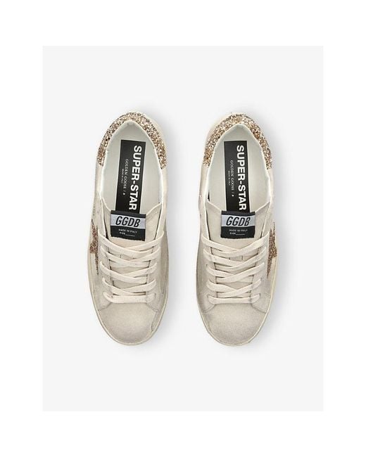 Golden Goose Deluxe Brand Natural Super-Star Suede Low-Top Trainers