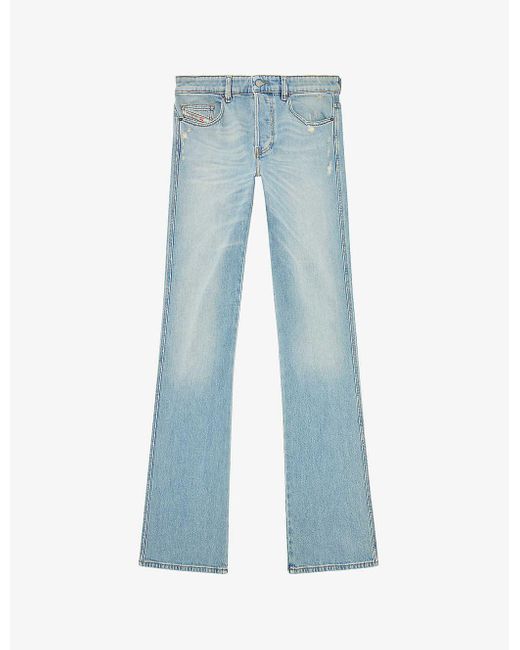 DIESEL Blue Bootcut 998 D-buck 09h39 Stretch-denim Jeans for men