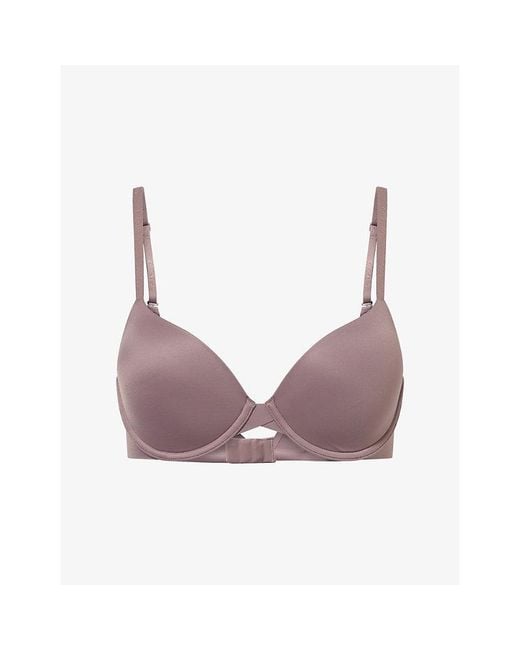 Calvin Klein Purple Perfectly Fit Push-Up T-Shirt Bra