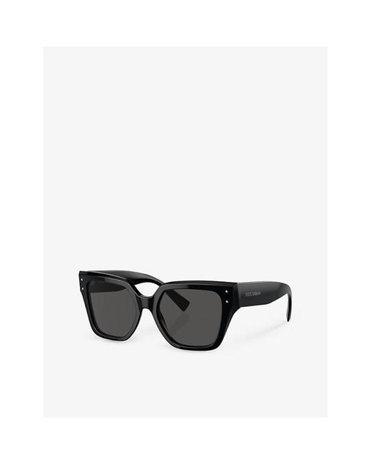 Dolce & Gabbana Black Dg4471 Square-frame Acetate Sunglasses