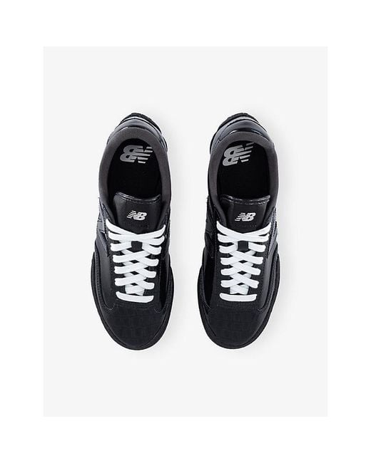 New Balance Blue Gator Run Leather Trainers