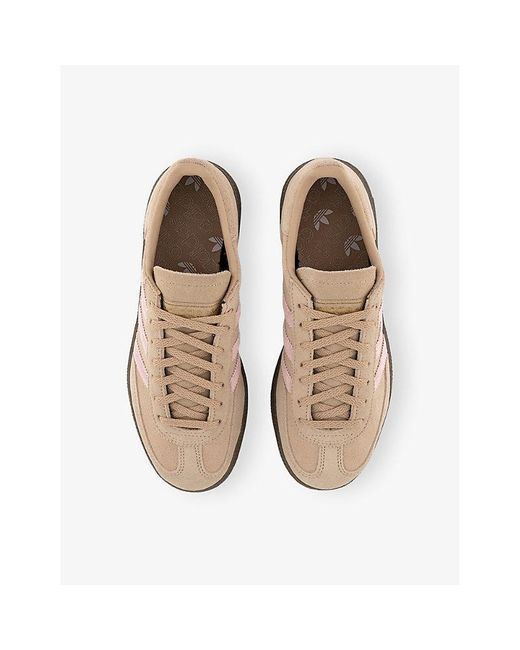 Adidas Brown Handball Spezial Suede Low-Top Trainers