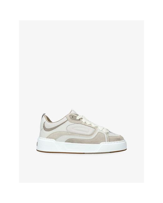 Cleens White Essential Suede And Mesh Trainers for men