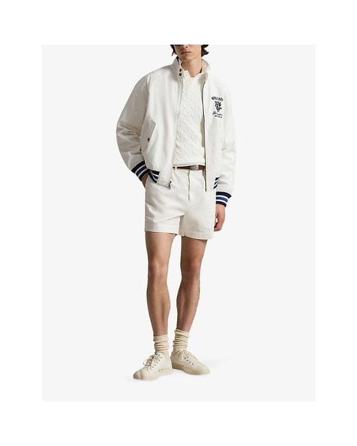 Polo Ralph Lauren White X Wimbledon Brand-Embroidered Cotton Jacket for men
