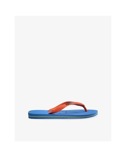 Havaianas Blue Brasil Rubber Flip-Flops