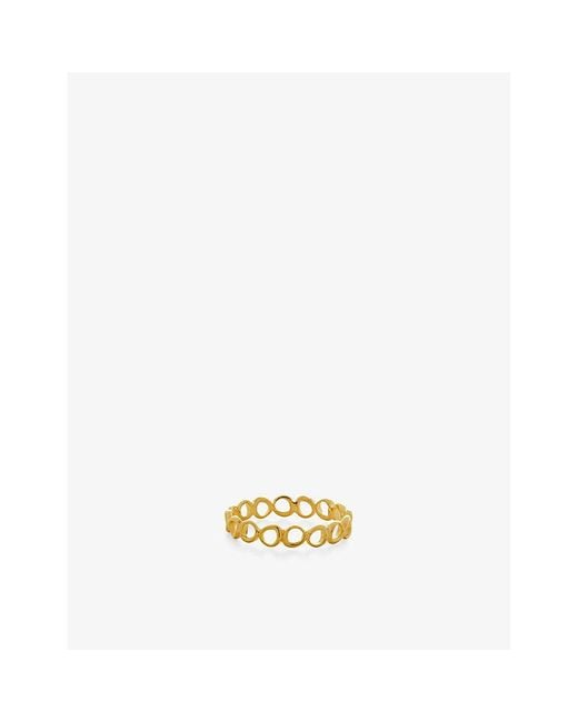 Monica Vinader Metallic Nura Open-Shape 18Ct-Plated Vermeil Sterling- Stacking Ring