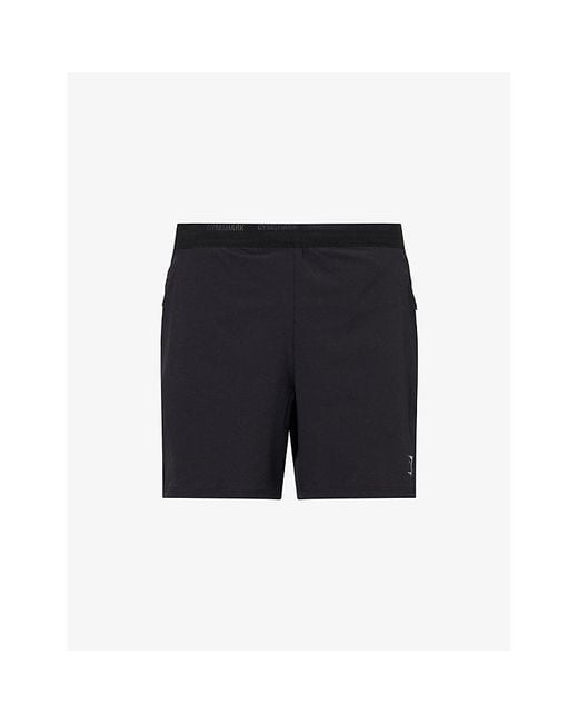 GYMSHARK Blue Sport Hybrid Logo-Print Woven Shorts for men