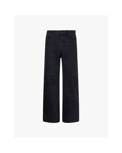 Loewe Blue Anagram-Embroidered Denim Jeans for men