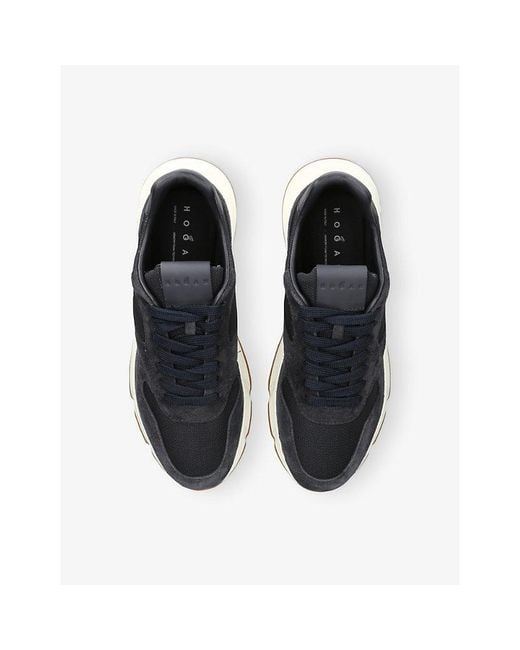 Hogan Blue Hyperlight Suede And Mesh Trainers for men
