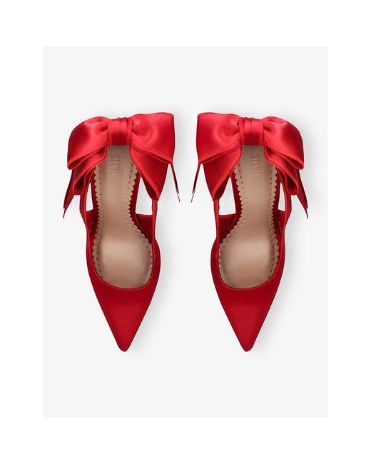 Steve Madden Red Teacup Satin Courts