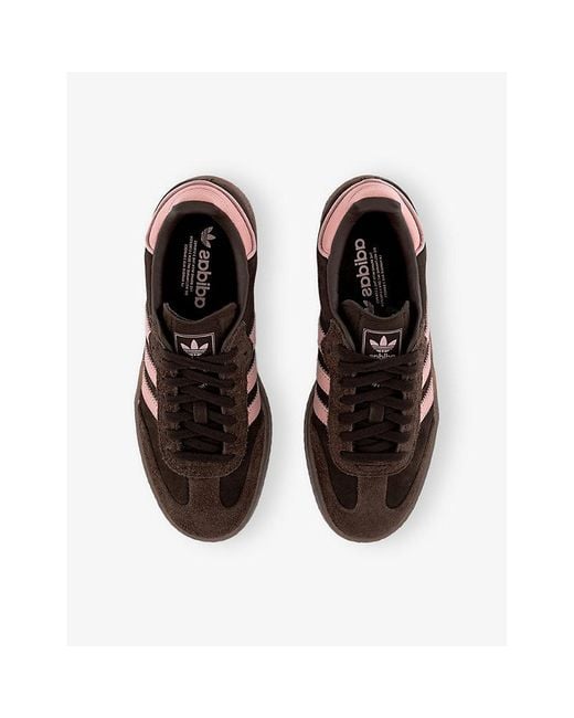Adidas Brown Sambae Suede Low-Top Trainers