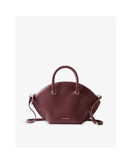 Claudie Pierlot Brown Ring Leather Shoulder Bag