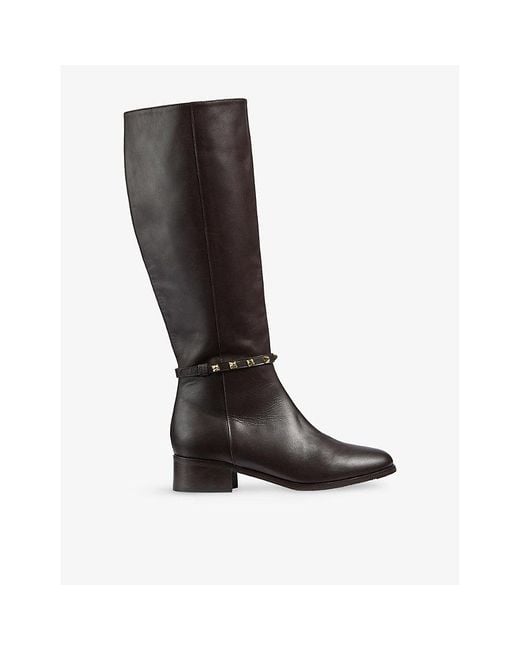 L.K.Bennett Black Stevie Leather Knee-High Boots