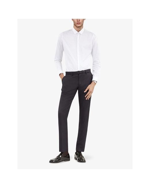The Kooples White Regular-Fit Cotton Shirt for men