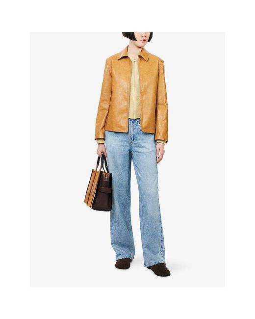 Rag & Bone Blue Scarlet Miramar Terry Wide-Leg Cotton-Jersey Trousers