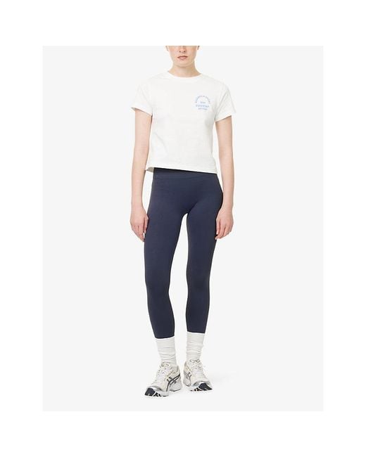 ADANOLA Blue Seamless Gym Leggings