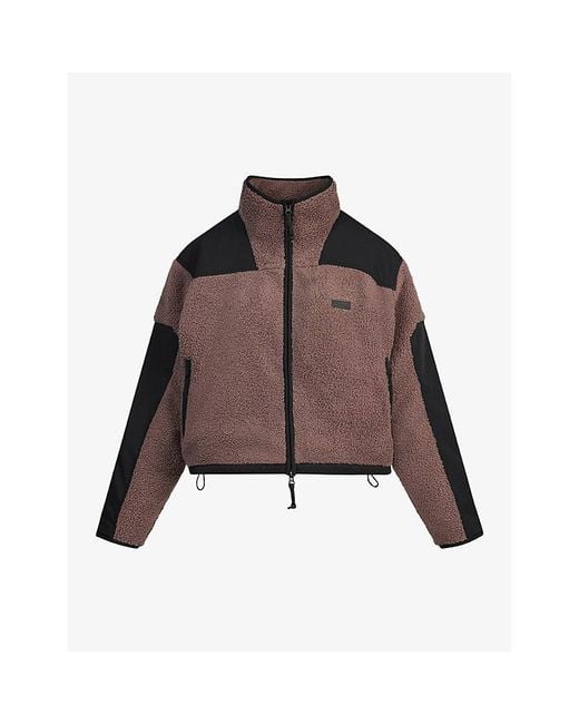Skims Brown Teddy Boxy-Fit Fleece Jacket