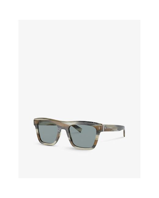 Dolce & Gabbana Gray Dg4420 Square-frame Acetate Sunglasses