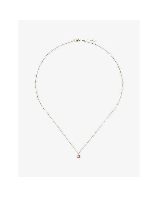 Missoma White Fine October Birthstone 18Ct And Peridot Pendant Necklace