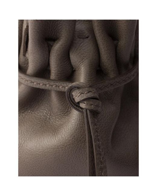 Prada Gray Bonnie Medium Leather Top-Handle Bag