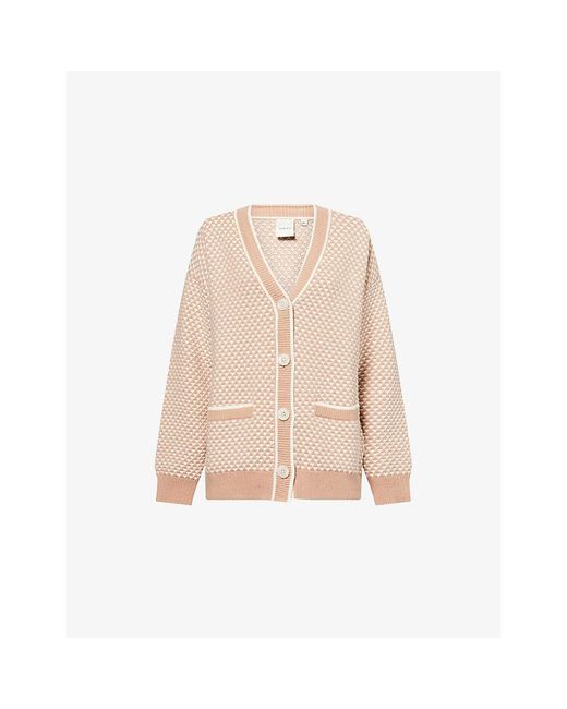 Varley Natural Tarran V-Neck Cotton Cardigan