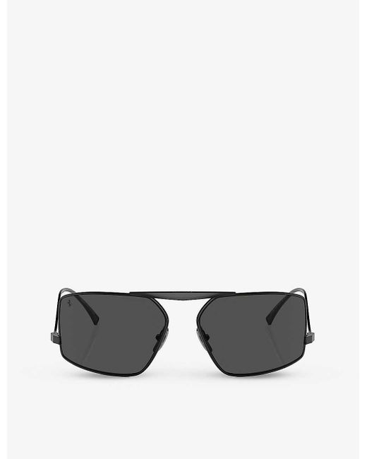 Ferrari Gray Fh1008 Irregular-frame Metal Sunglasses