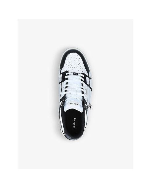 Amiri White Skel Panelled Leather Low-top Trainers for men