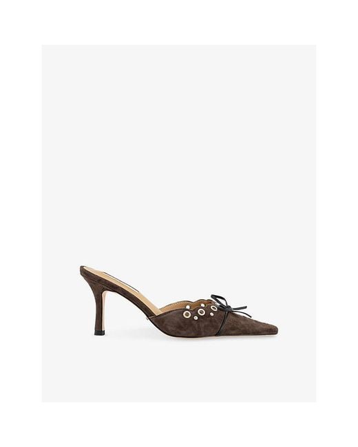 Tony Bianco Multicolor Shae Suede Heeled Mules