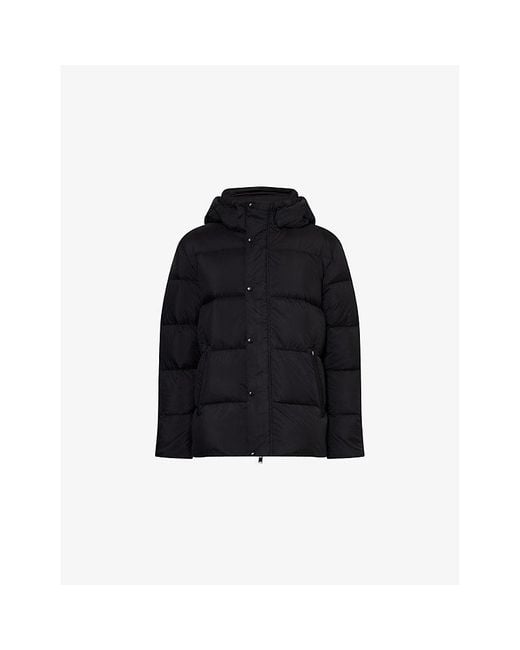 Arne Black Short-Length Padded Shell-Down Coat for men