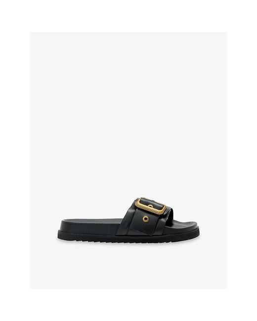AllSaints Black Ellie Leather Sandals