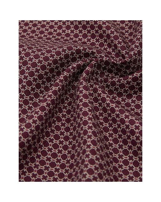 Reiss Purple Gennaro Geo-Print Silk Pocket Square for men